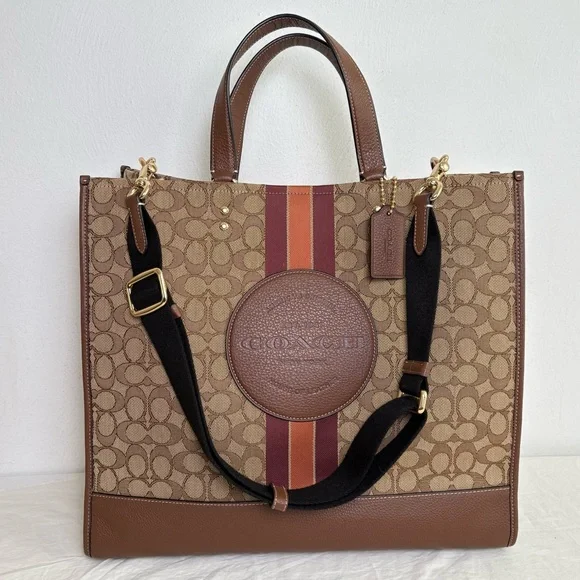 NWT COACH C8418 Dempsey Tote 40 In Signature Jacquard Stripe & Patch Bag Purse - Picture 1 of 17